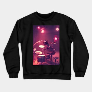 Cyber Dog Jams On The Drums Crewneck Sweatshirt